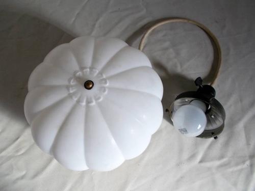 古い照明器具◆ガラスぼんぼり型グローブ笠◆コードペンダント◆ア